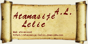 Atanasije Lelić vizit kartica